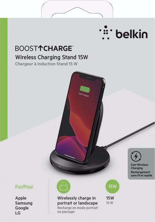 Actual product image Belkin Boost Charge Ladeständer, kompatibel mit QI-Geräten (15 W)
