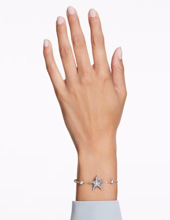 Immagine prodotto Swarovski Bracciale Idyllia perline di cristallo stella marina multicolore oro (19.50 cm, Metallo Swarovski)