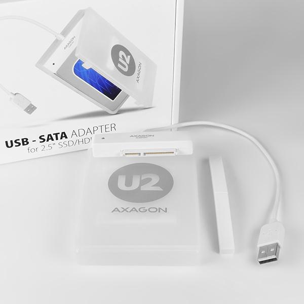 Immagine prodotto Axagon ADSA-1S6 Adattatore SLIMPort, USB 2.0, 2.5" SSD/HDD, SATA - con custodia (2.5")