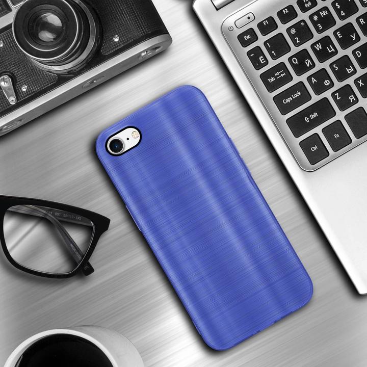 Produktbild Cadorabo Hülle für Apple iPhone 7 / 7S / 8 / SE 2020 im TPU Brushed Kameraschutz LM160 Style (Apple iPhone 7, Apple iPhone SE (2nd Gen))
