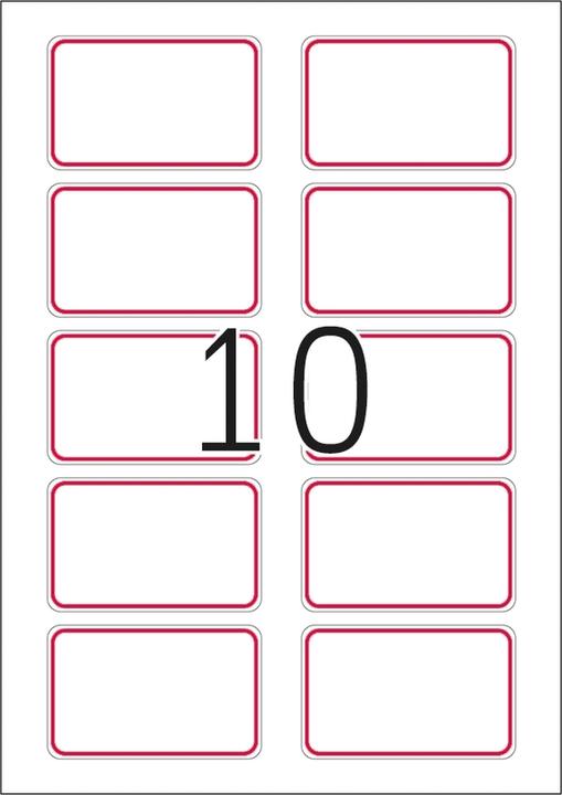 Actual product image HERMA A4 removable name labels