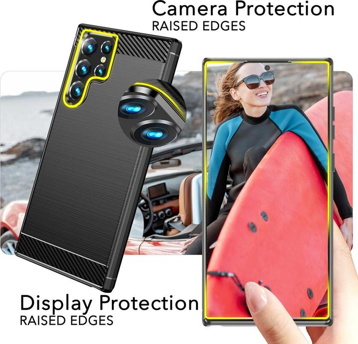 Produktbild Nalia Carbon-Look Silikon Hülle (Samsung Galaxy S24 Ultra)