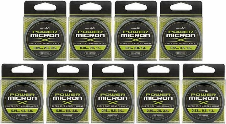 Image du produit Matrix ligne monofilament power micron x 100m (4.30 kg, 2.50 mm)