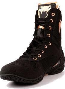 Venum Boxschuhe Boxstiefel / Elite / Schwarz-Bronze / EU 41 (41)