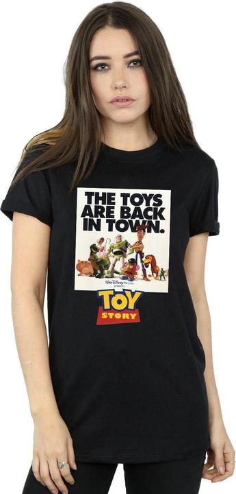 Actual product image Disney Womens/Ladies Toy Story Movie Poster Cotton Boyfriend T-Shirt (L)