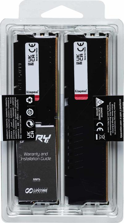 Actual product image Kingston 64GB DDR5 6000MT/S CL30 DIMM (2 x 32GB, 6000 MHz, DDR5 RAM, DIMM)