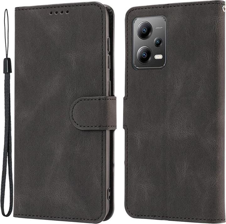 Cover-Discount Xiaomi Redmi Note 12 4G - Leder Etui Hülle schwarz (Xiaomi Redmi Note 12)