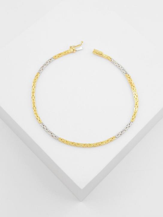 Immagine prodotto Muau Catena del Re (19 cm, 750, Oro bianco, Oro giallo 18 carati)