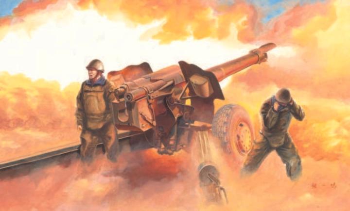 Actual product image Trumpeter Soviet D-74 122mm Field Gun