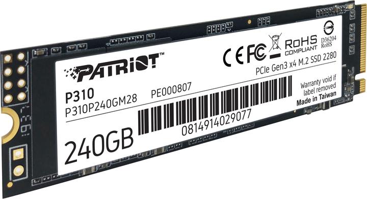 Immagine prodotto Patriot P310 SSD 240 GB (240 GB, M.2 2280)