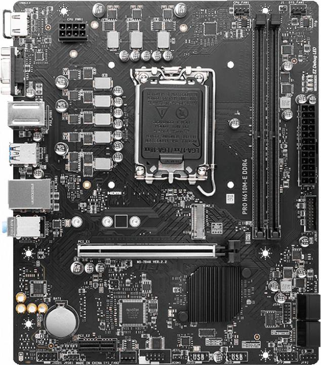 Image du produit MSI PRO H610M-E DDR4 (LGA 1700, Intel H610, mATX)