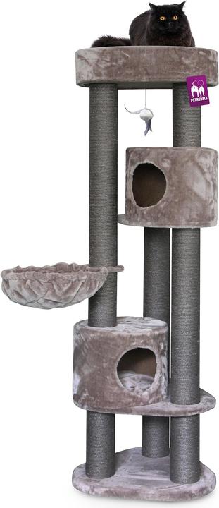 Actual product image Petrebels Cat tree SweetPetite Bungalow 180 cappuccino (180 cm, Brown)