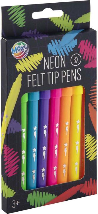 Produktbild Grafix Filzstifte Neon, 8 Stk. (Mehrfarbig, 8 x)