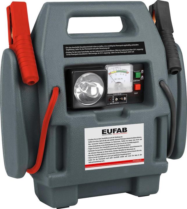 Actual product image Eufab Powerpack with compressor (600 A, 7000 mAh)