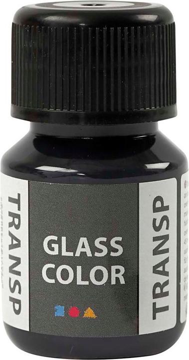 Produktbild Creativ Company Glasfarbe, transparente Farbe – Schwarz, 30 ml (Transparentfarbe, 30 ml)