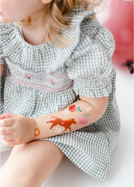 Produktbild Partydeco Tattoo Set Pferd mix, 16 Stück
