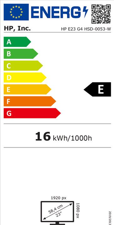 Energie-Label HP E23 G4 (1920 x 1080 Pixel, 23")