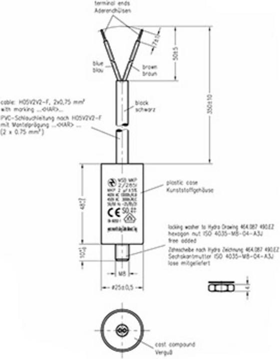 Actual product image MKP motor capacitors