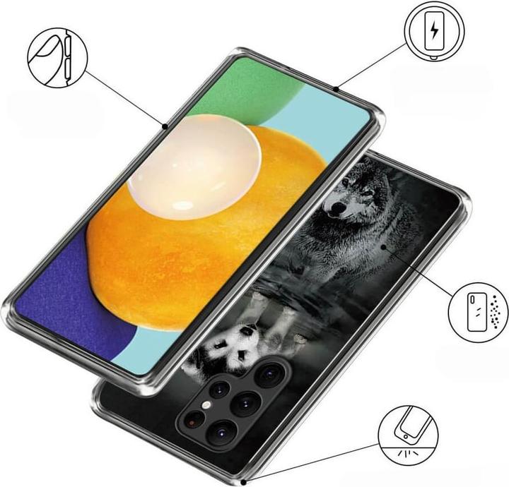 Actual product image Cover-Discount Cover mobile phone case IMD Wolf (Samsung Galaxy S24 Ultra)