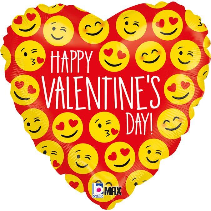 Produktbild Grabo Balloons Happy Valentines Day Emoji Ballon