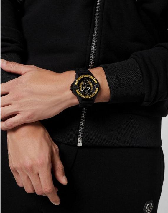 Actual product image Philipp Plein PWAAA1922 The $kull Carbon Fiber 44mm 5ATM (Analogue wristwatch, 44 mm)