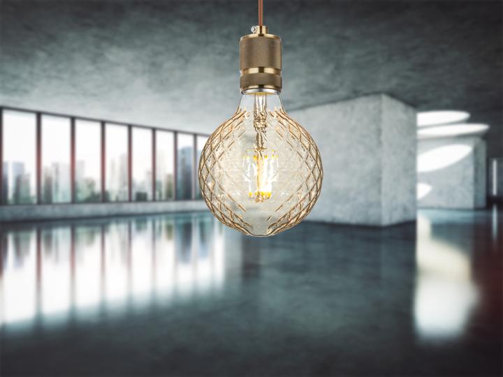 Globo Ampoule LED Verre Ambre, 1xe27 LED (E27, 4 W, 5 x, F)
