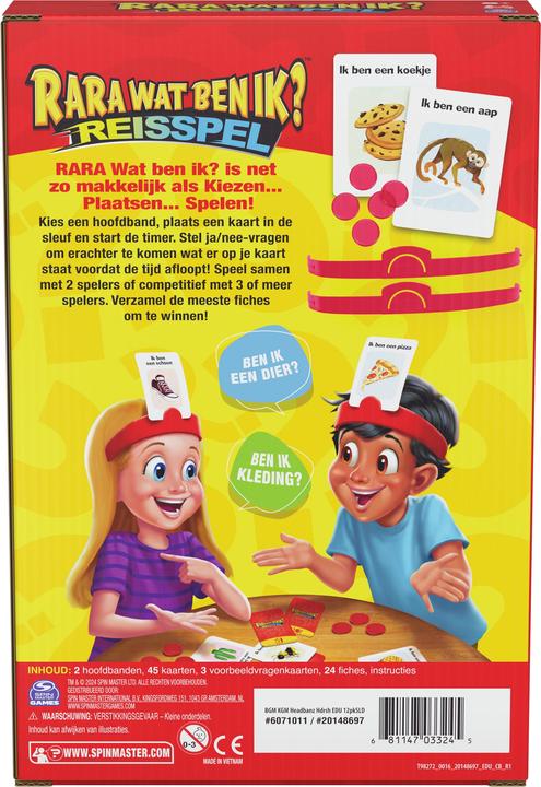 Actual product image Spin Master HEDBANZ RARA Wat Ben Ik? Reisspel (Dutch)