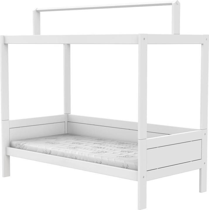 Produktbild Lifetime Kidsrooms Himmelbett mit Dachkonstruktion fuer Stoffdach und Deluxe Lattenrost (90 x 200 cm)