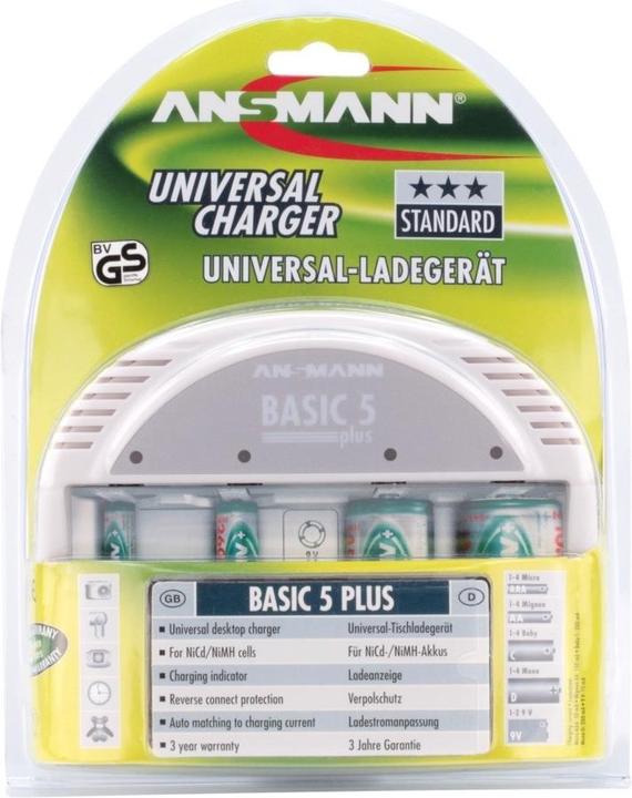 Immagine prodotto Ansmann Basic 5 Plus (4 pz., 9V Block, Caricabatterie senza batteria)