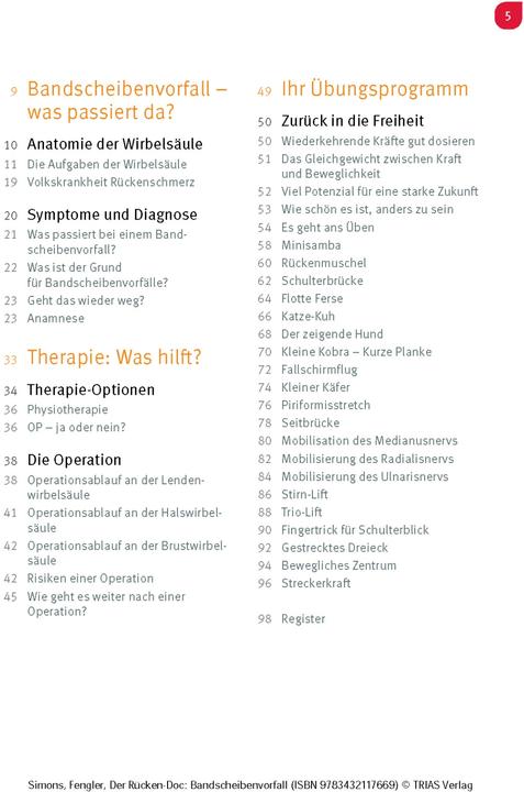 Produktbild Der Rücken-Doc: Bandscheibenvorfall (Deutsch, Patrick Simons, Arndt Fengler, 2023)