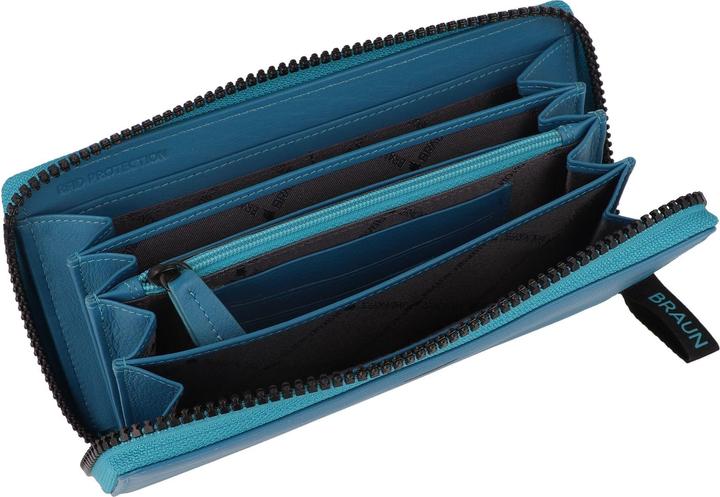 Actual product image Braun Büffel Capri wallet RFID protection leather 19 cm