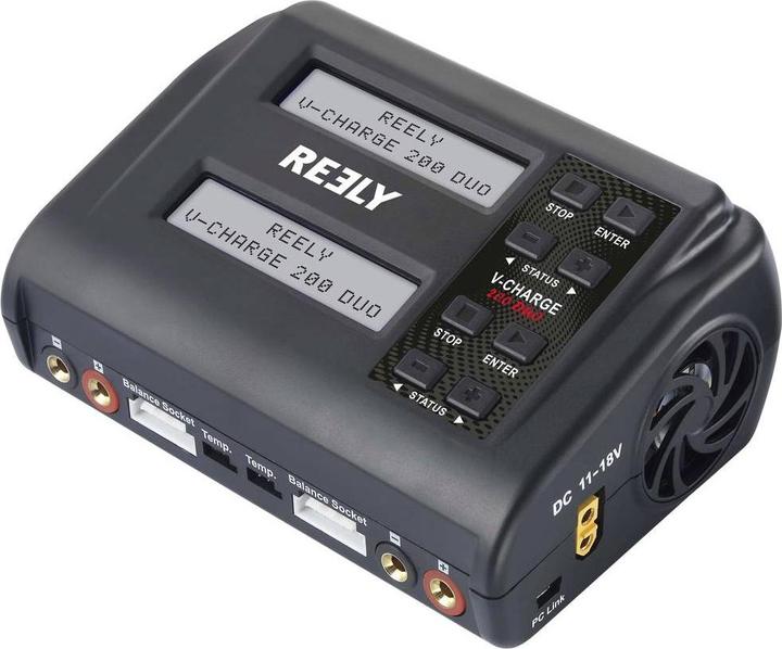 Image du produit Reely V-Charge 200 Duo Chargeur pour maquettes 10 A LiIon, LiPo, LiFePO, LiHV, NiCd