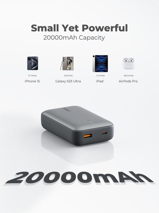 Actual product image Aukey Spark Mini (20000 mAh, 20 W, 77 Wh)