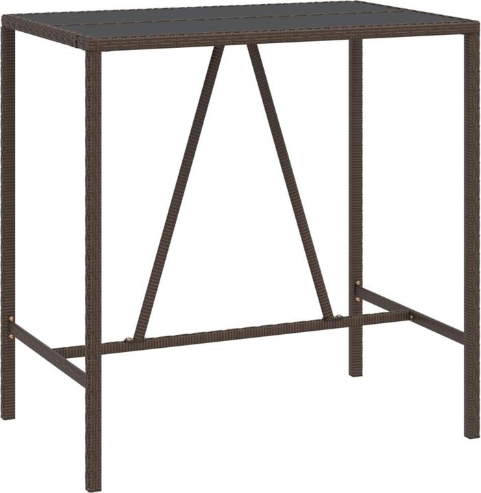 Image du produit VidaXL Set bar de jardin 7 pièces avec coussins Marron Poly rotin (48 cm)