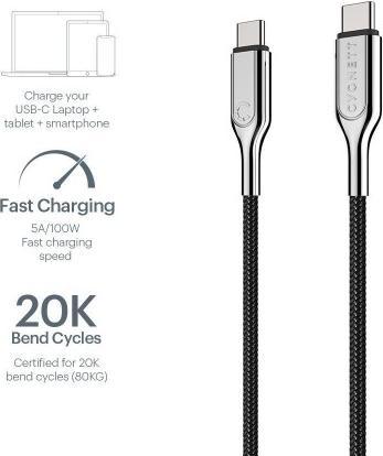Produktbild Cygnett Armoured USB-C to USB-C (1 m, USB 3.1)