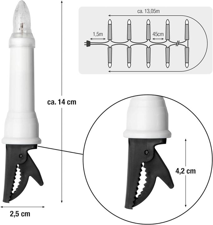 Produktbild Hellum Christbaumbeleuchtung 640304 (13 m)