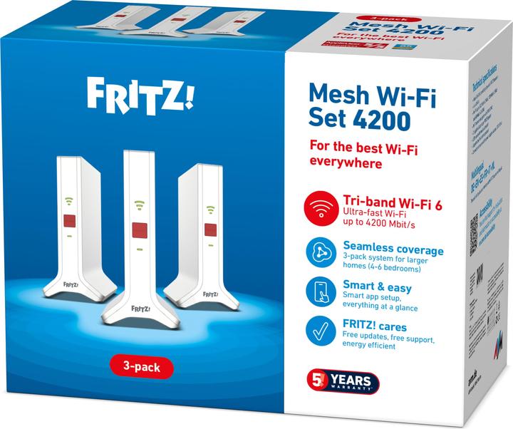 Immagine prodotto AVM FRITZ!Mesh Set 4200 3-pack International (1200 Mbit/s, 600 Mbit/s)