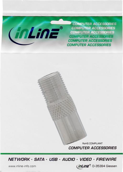 Produktbild InLine IEC- Stecker (Antenne) auf F-Buchse (Stecker und Verbinder)