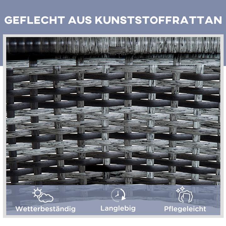 Produktbild Outsunny Rattan-Gartenliege als 3-teiliges Set (200 cm)