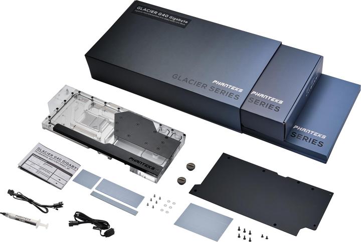 Productafbeelding Phanteks Glacier G40 RTX 4080/90 waterblok incl. backplate voor Gigabyte, D-RGB - zwart