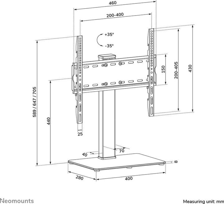 Produktbild Neomounts TV Desk Stand (base) (Standfuss)