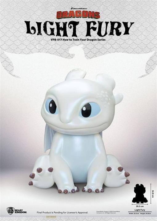 Beast Kingdom Draken temmen makkelijk gemaakt Functionele figuur spaarpot Light Fury 35 cm (35 cm)