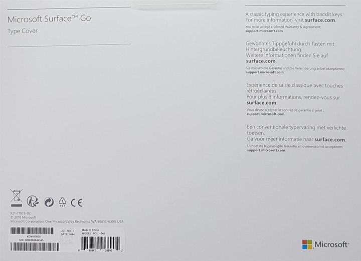Produktbild Microsoft Surface Go Type Cover