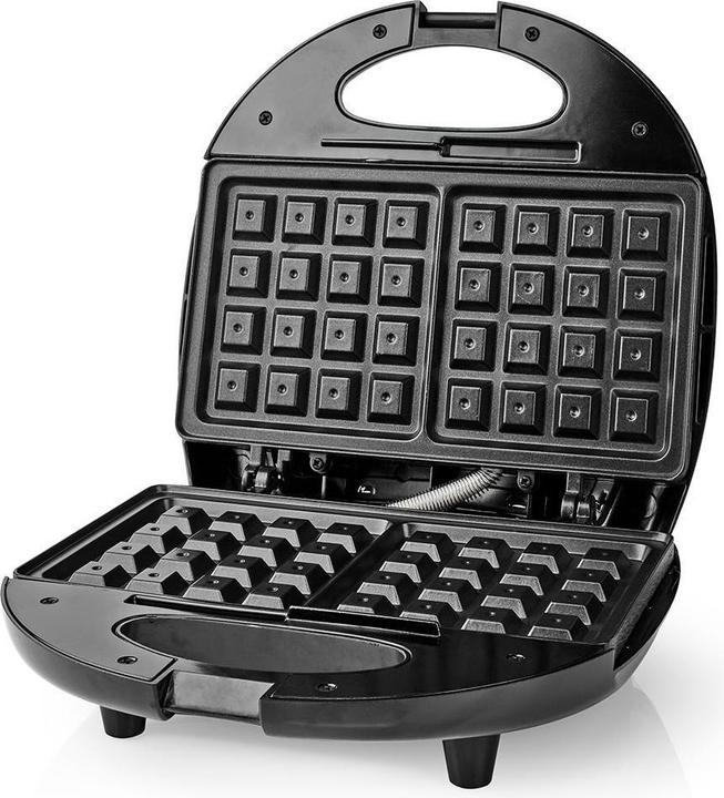 Nedis Waffle Maker Belgium Waffles 22 x 12 cm 750 W Automatic Temperature Control Aluminium/Art