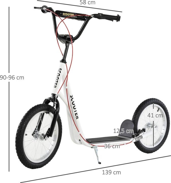 Actual product image Homcom Children's scooter with handbrake