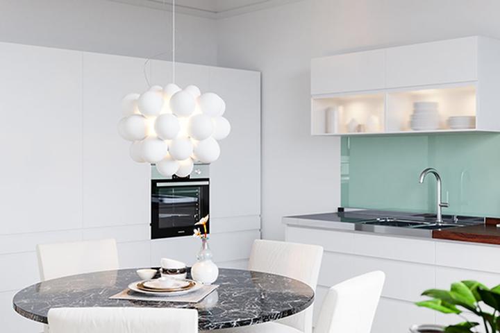 Actual product image By Rydens Gross pendant light Ø50 Matt White (G9)