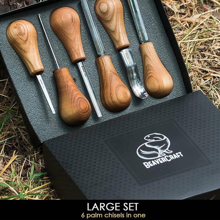 Actual product image Beaver Craft BeaverCraft Wood Carving Set o.6 Palm Chisel