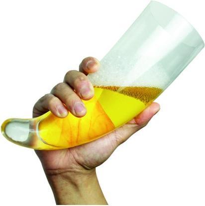 Actual product image Winkee Stand and Glass - Viking Beer Horn (1 x)