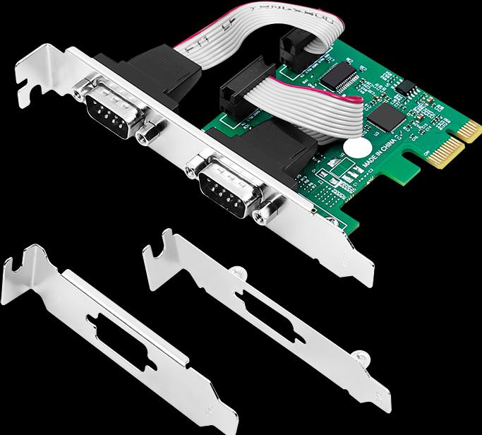 Actual product image LogiLink 2 x serial (COM) PCIe