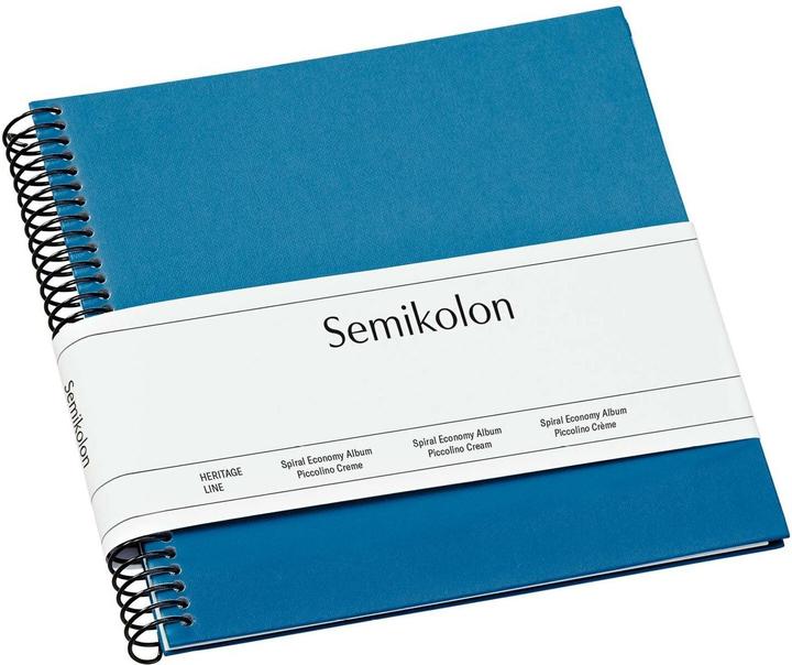 Immagine prodotto Semikolon Album fotografico 17 x 17 cm blu, 20 pagine bianco crema (10 x 15 cm, 9 x 13 cm)